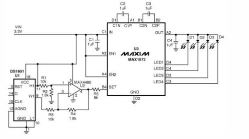 基于MAX1573的白光LED驱动器电路设计与应用